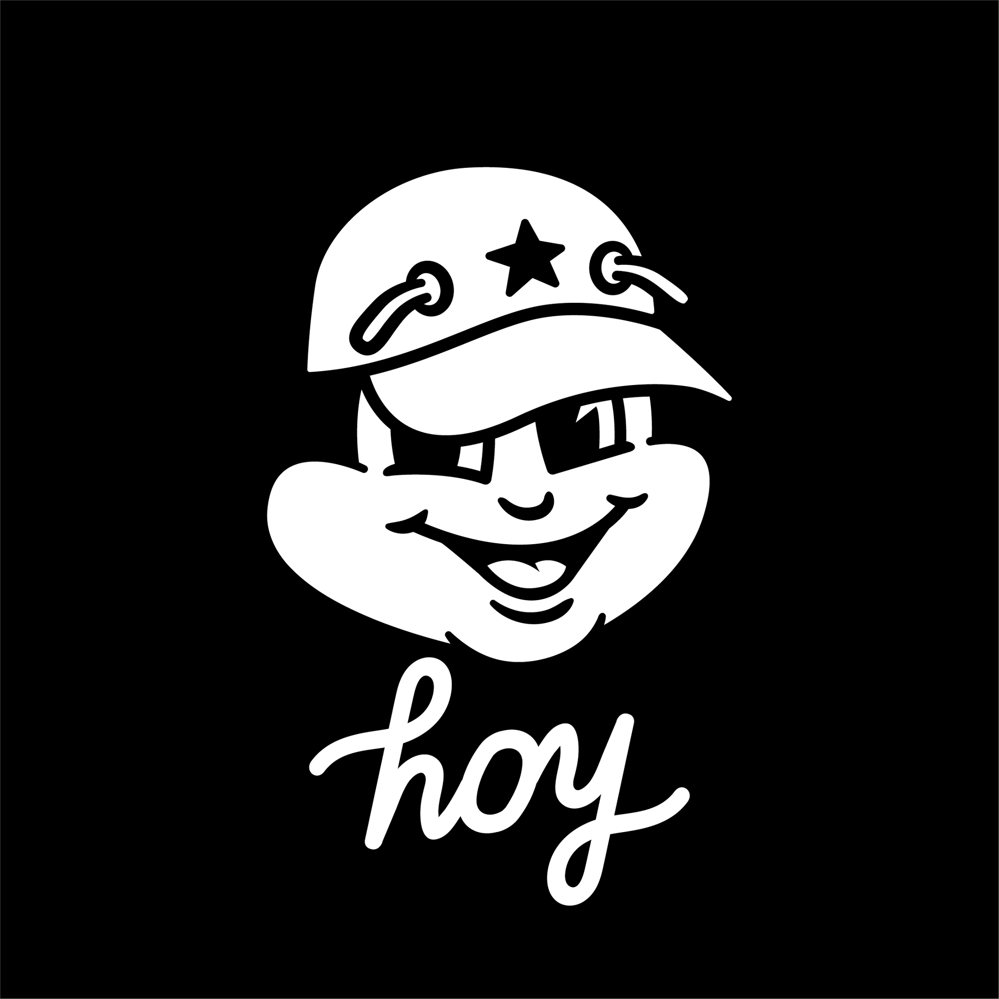 Jollibee-inspired "Hoy" car sticker in bold, funny Filipino street-style humor. Perfect for cars, laptops, and water bottles. High-quality, weatherproof vinyl.